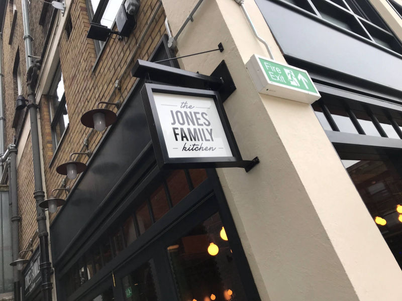 projection restaurant sign