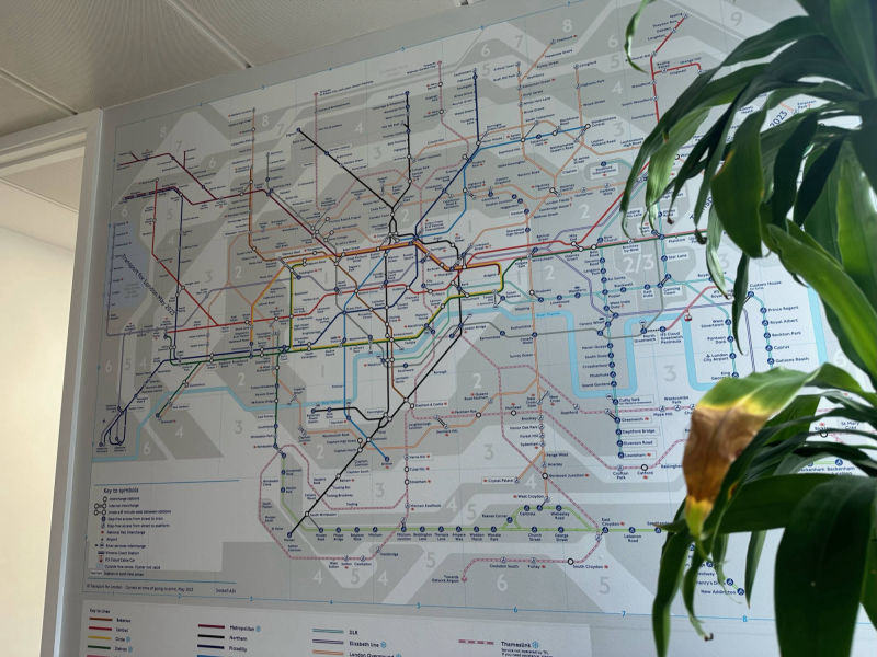 interior wall map graphics