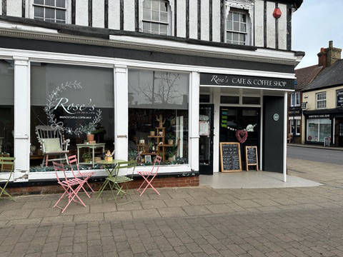 coffee and cake shop signage