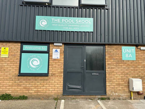 pool signage and window graphics