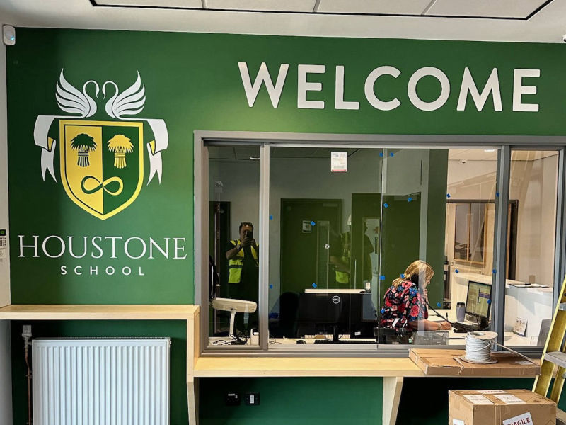 reception school signage 