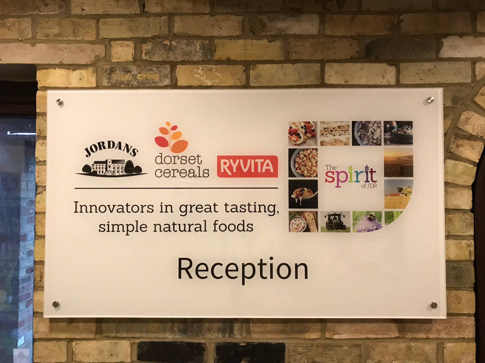 acrylic reception signage 